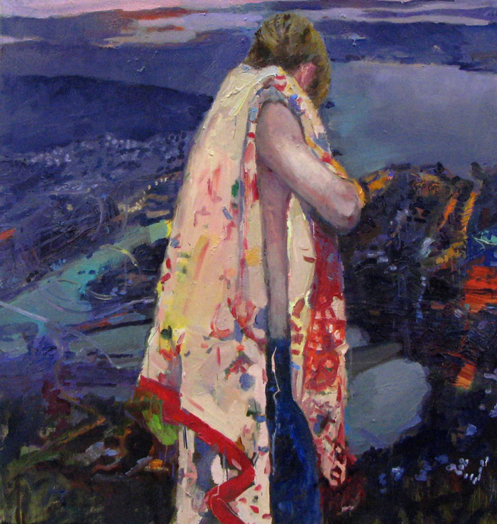 Liana Nakashidze, Look after, huile sur toile, 110 x 120 cm