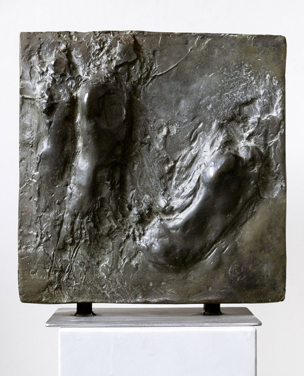 Marcel Mathys Calliope et les pestiférés  Bronze 45 x 45 cm