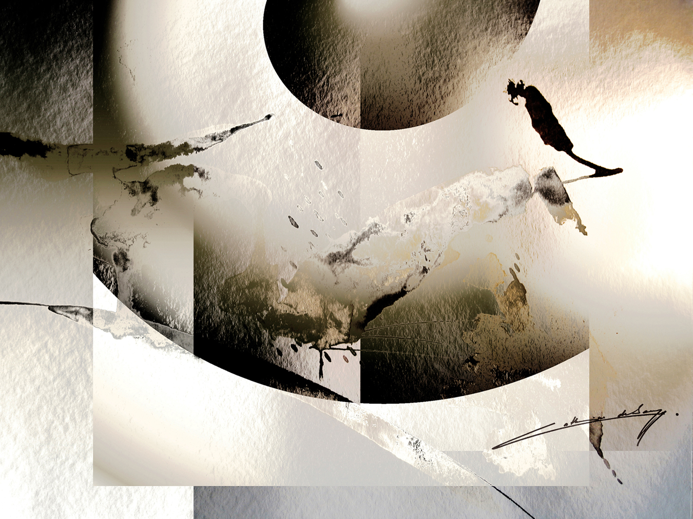 OMBRES CHINOISES - sur papier ARCHES 57x77cm - 2014