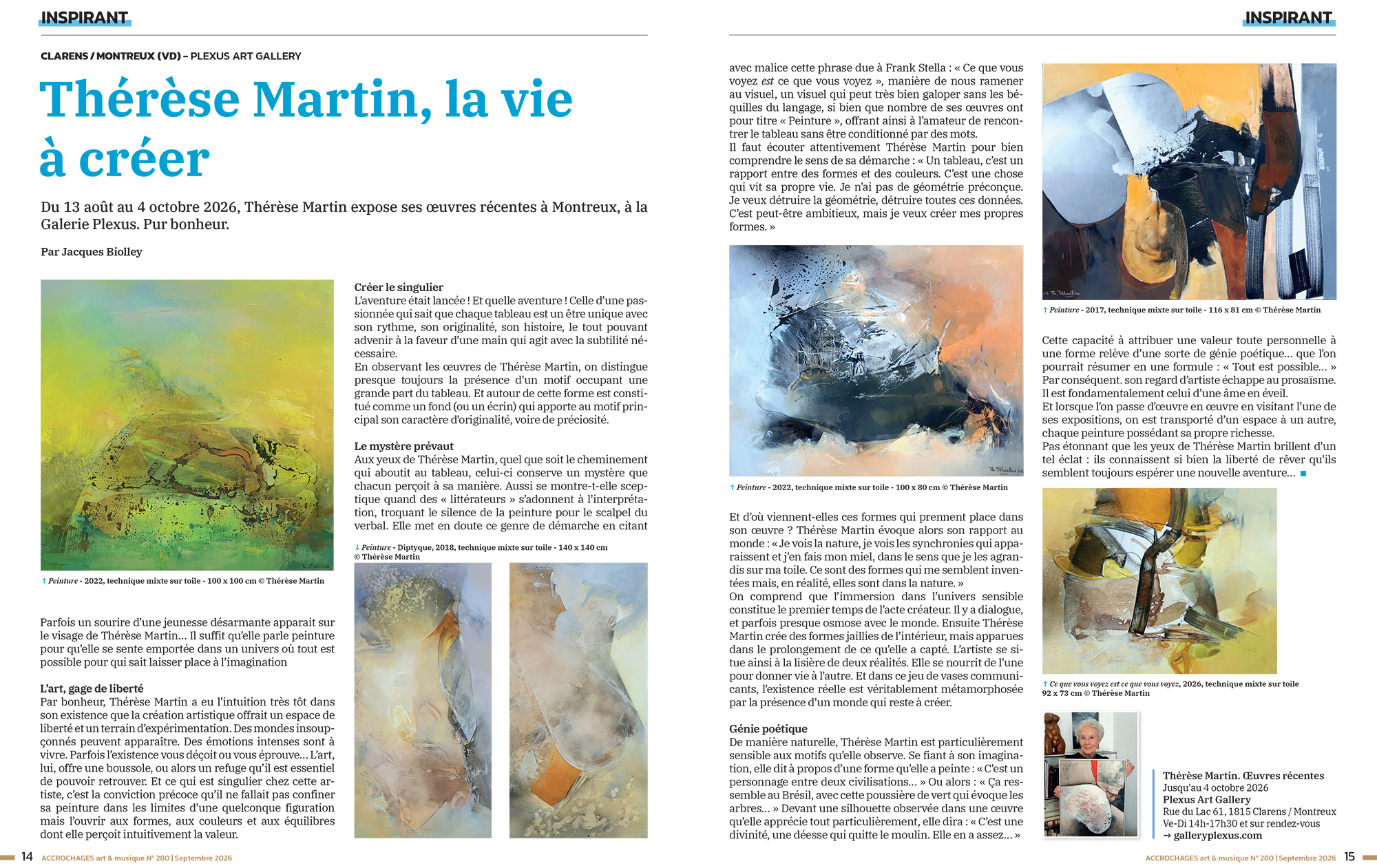 Article de presse Thérèse Martin