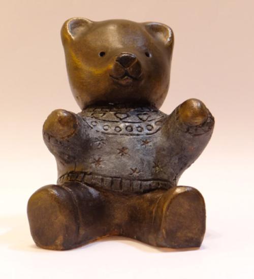 Le petit nounours, bronze à patine grise